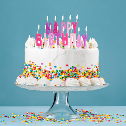 72-Count Birthday Candles Multicolored Spiral, Birthday Candles for Cake, Cupcake Candles, Party Celebration
