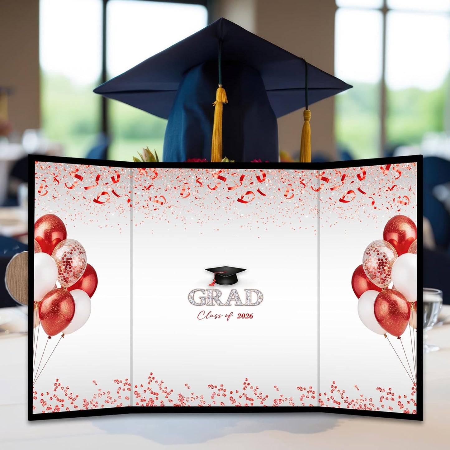 Class of 2026 Graduation Guest Book - 18''x 12'' Minimalist Graduation Signature Book - High School College Guest Book Alternative Signature Board Card - Grad Party Decor & Supplies-A05