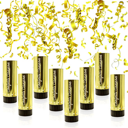 Confetti Poppers Cannons for Wedding Birthday Graduation Baby Shower Anniversary Christmas New Year's Kids Fun Party Supplies Decorations and Favors (Gold)