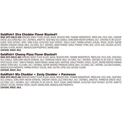 Goldfish Crackers Big Smiles Variety Pack with Cheddar, Colors, and Pretzels, Snack Packs, 30 Ct