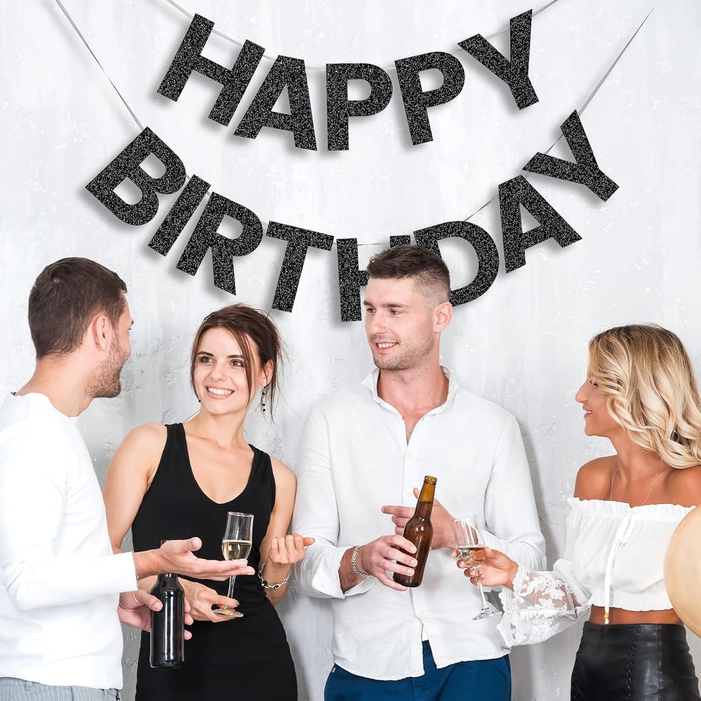 Happy Birthday Banner - 9ft Pre-Strung Happy Birthday Sign for Women, Men, Girls, Boys - No DIY Birthday Decorations & Party Supplies(Macaron)