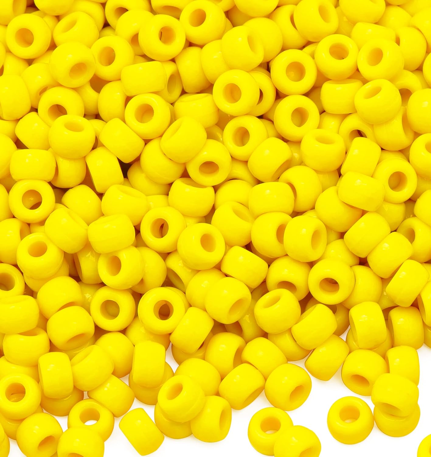 1000Pcs Glow in The Dark Pony Beads 9mm Plastic Kandi Beads Bulk for Friendship Bracelet Necklace Craft Jewelry Making Beads for Hair Braids 9 Color