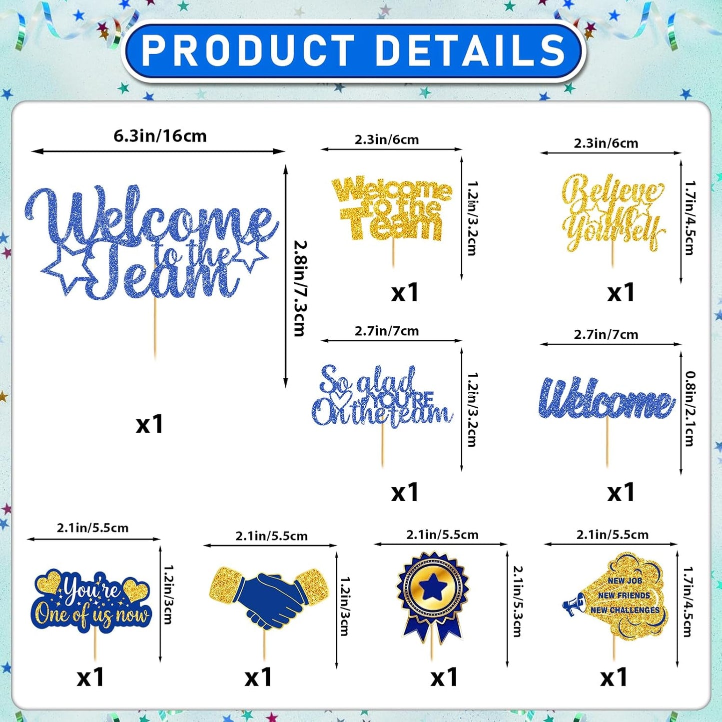 Gold Glitter Welcome To The Team Banner and Hanging Swirls, Welcome Banner, Welcome Sign, Welcome Decorations for New Employee Coworker Teacher Colleague Staff Team Member Office Party