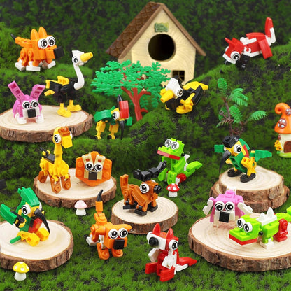 30PCS Mini Animal Building Blocks Summer Party Favors for Kids 4-8 8-12 Birthday Goodie Bags Stuffers Classroom Treasure Box Carnival Prizes Small Toys Bulk Pinata Fillers Return Gifts for Girl Boy