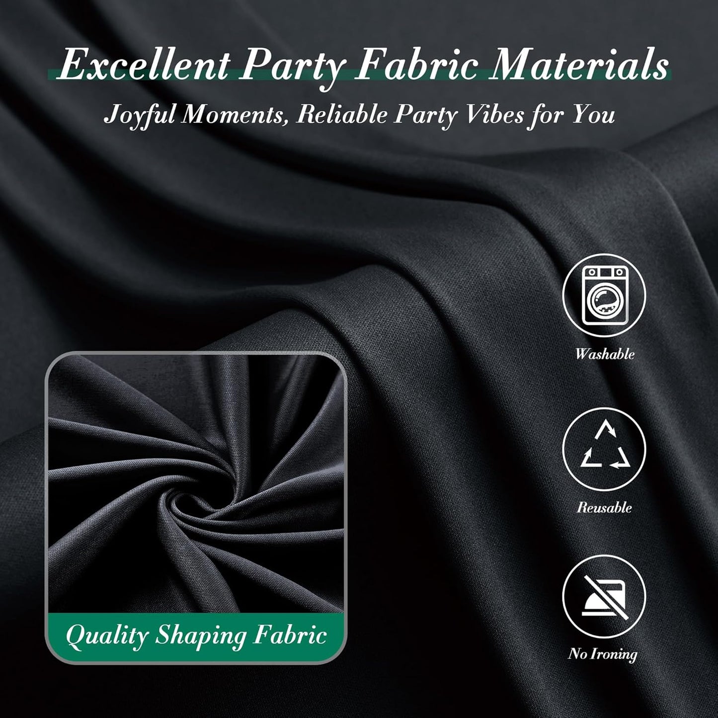 10 ft x 10 ft Wrinkle Free White Backdrop Curtains for Wedding Parties, Polyester Photography Backdrop Drapes for Birthday Parties Stage Backdrop Stand, 2 Panels 5x10FT Background Curtains