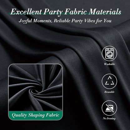 10 ft x 10 ft Wrinkle Free White Backdrop Curtains for Wedding Parties, Polyester Photography Backdrop Drapes for Birthday Parties Stage Backdrop Stand, 2 Panels 5x10FT Background Curtains