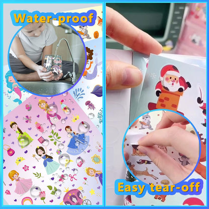 Sinceroduct 64 Sheets Stickers for Kids, 1800+pcs Animal Sticker, 16 Animal Themes Water Bottle Stickers, Scrapbooking Party Favors Classroom for Kids, Children, Teacher, Parent