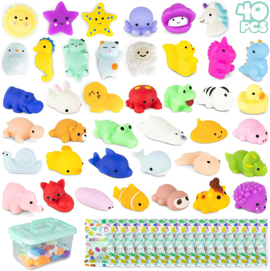 BONNYCO Mochi Squishy Toys Bulk for Kids Party Favors Pack 80. Goodie Bags Stuffers for Kids 3-5 4-8, Return Gifts Birthday Party. Squishy Fidget Toys, Pinata Stuffers Birthday Boys Girls Kawaii