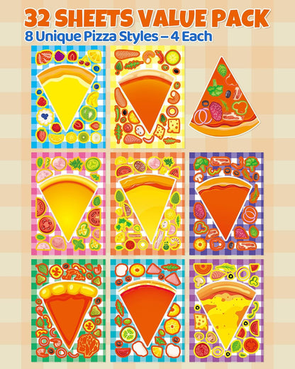 Aowplc 36 Pcs Make-A-Face Sticker Sheets Kids Party Favors Mix and Match Stickers with Dinosaurs, Mermaids, Unicorns, Horses, Farm & Sea Animals for Parties, Birthdays, Classroom Activities & Crafts
