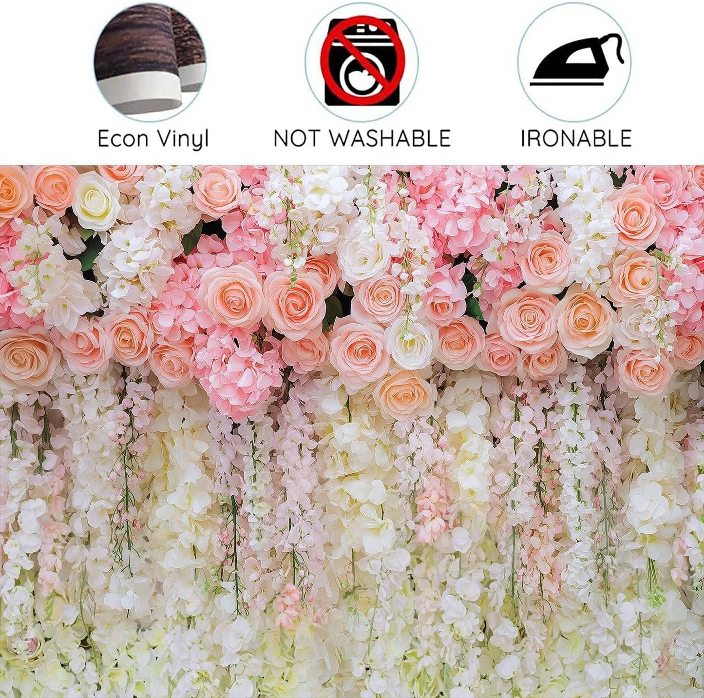 10x8ft Country Wedding Photography Backdrop Rustic Barn Door Photography Backdrop Farmhouse Pink Flower Cabin Wooden Birthday Baby Shower Wedding Bridal Party Banner Photo Booth Props Background