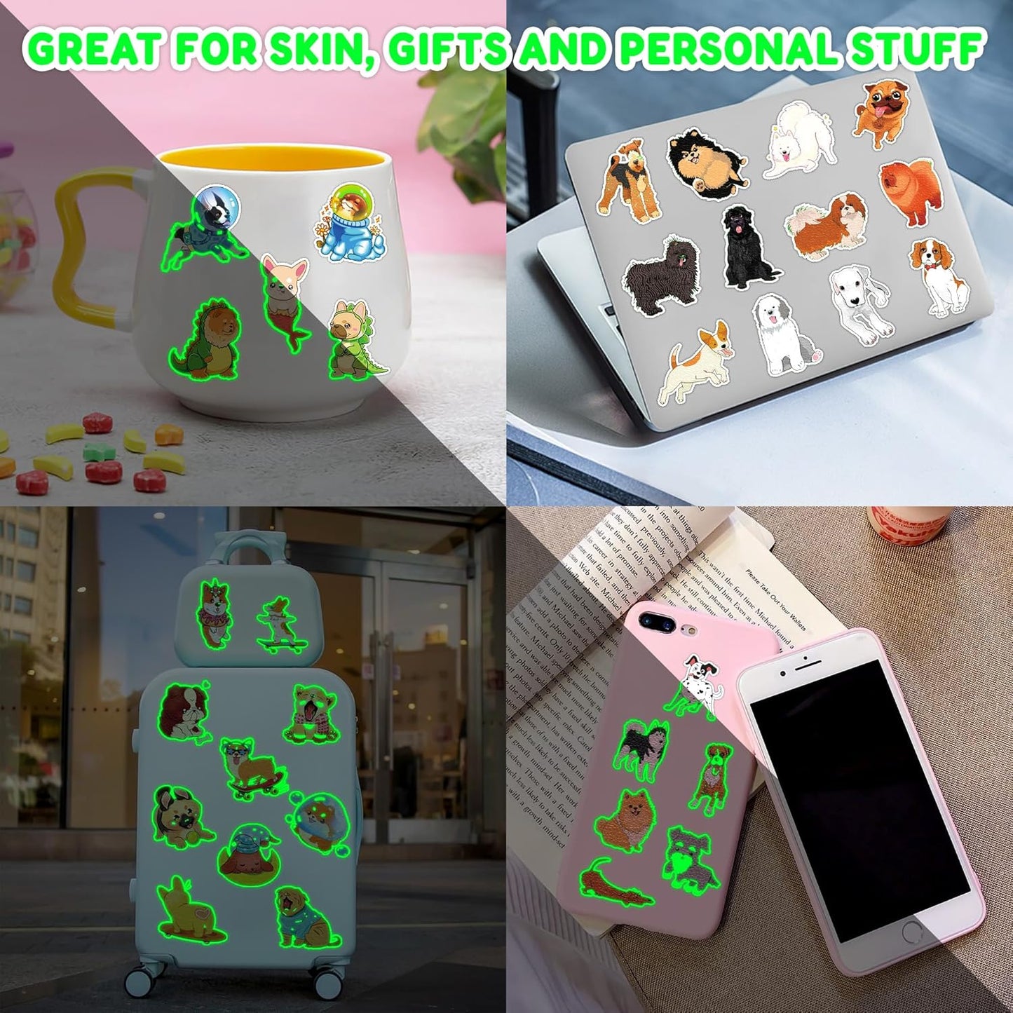 96 PCS Dog Pet Pre-Cut Temporary Tattoos for Kids | Super Cute First Themed Birthday Party Favors, Supplies, Decorations, Animal Fake Tattoo Stickers (Multiple)
