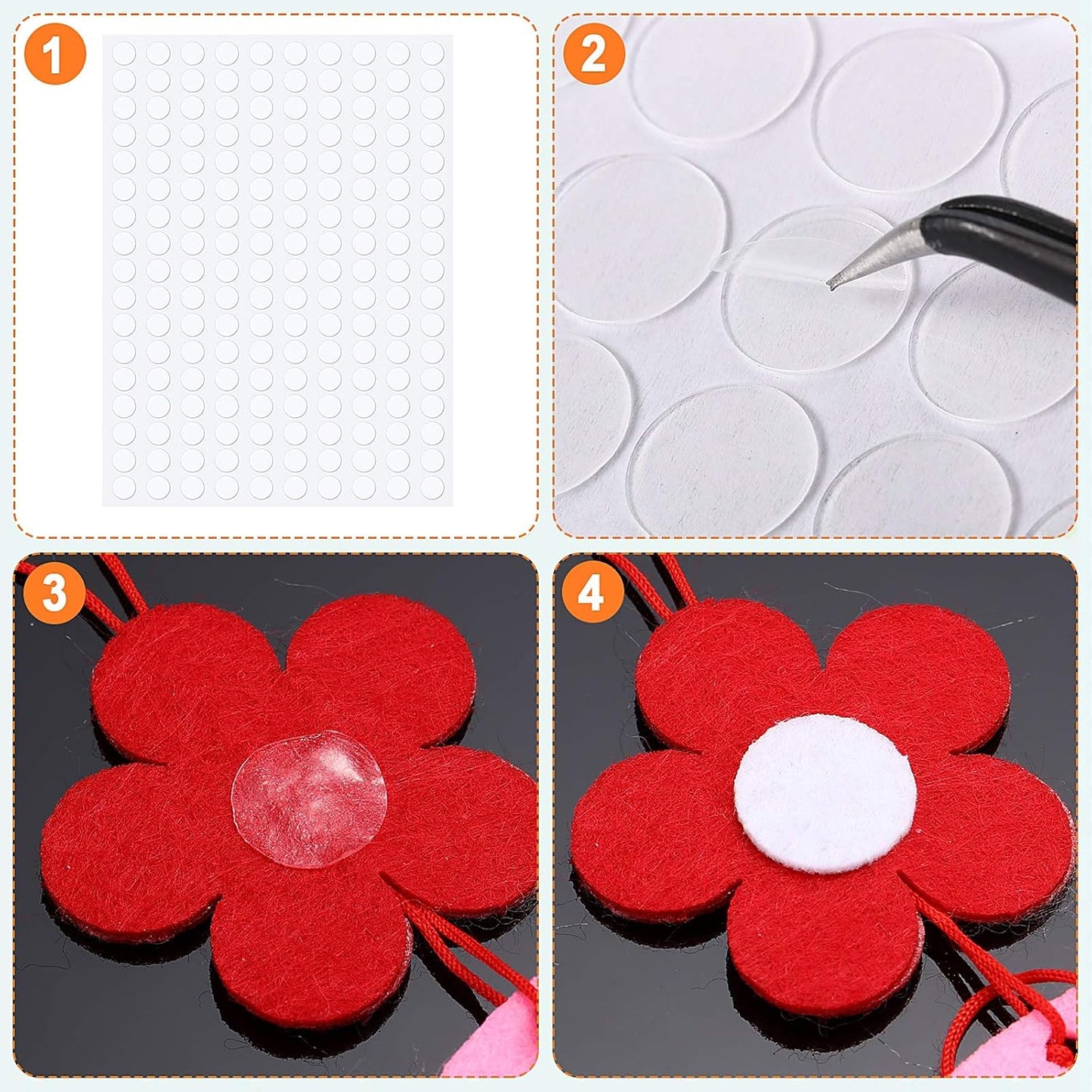 Zonon 1000 Pcs Double Sided Adhesive Dots Clear Glue Point Tape Stickers Balloon Glue Round Mini No Traces Adhesive Sticker Dot Sticker for Classroom Decor Craft DIY Office (0.24 Inch/ 6 mm)