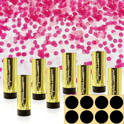 Confetti Poppers Cannons for Wedding Birthday Graduation Baby Shower Anniversary Christmas New Year's Kids Fun Party Supplies Decorations and Favors (Gold)