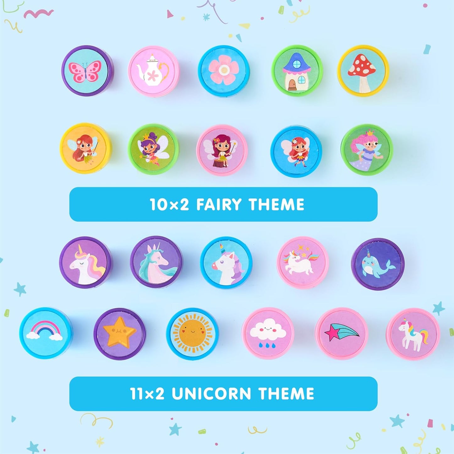 JOYIN 100 Pcs Assorted Stamps for Kids Self-Ink Stamps (50 Different Designs, Dinosaur, Zoo Safari Stampers) for Party Favor, Carnival Prizes, School Classroom Gift Stuffers, Treasure Box Toys