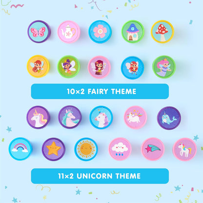JOYIN 100 Pcs Assorted Stamps for Kids Self-Ink Stamps (50 Different Designs, Dinosaur, Zoo Safari Stampers) for Party Favor, Carnival Prizes, School Classroom Gift Stuffers, Treasure Box Toys