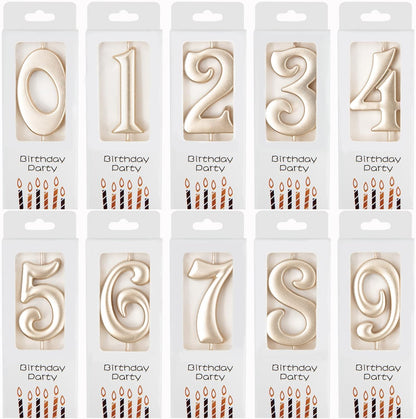 PHD CAKE 10-Count 0-9 Gold Number Birthday Candles, Number One Birthday, Gold Number Candles, Party Celebration, Baby Showers