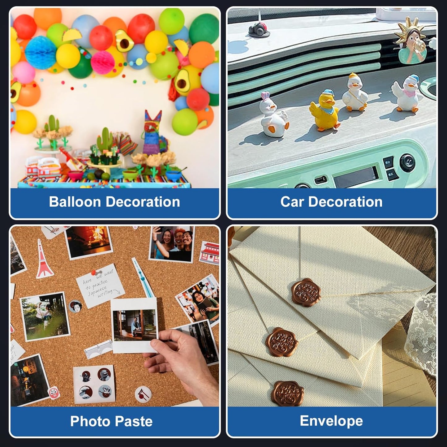 300pcs Transparent Adhesive Dots Double- Sided Sticky Tack - Strong and Traceless Adhesive Stick Dots for Poster, Photos, Office & Home，Festival Party Decorations, etc