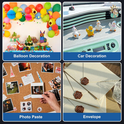 300pcs Transparent Adhesive Dots Double- Sided Sticky Tack - Strong and Traceless Adhesive Stick Dots for Poster, Photos, Office & Home，Festival Party Decorations, etc
