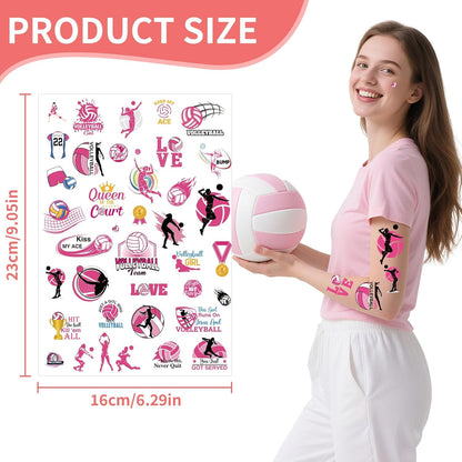 Gymnastic Temporary Tattoos Stickers - 200+ Sport Tattoo for Birthday Party Decorations, Dance Favors Supplies for Girls Boys, School Class Prize(8 Sheets)