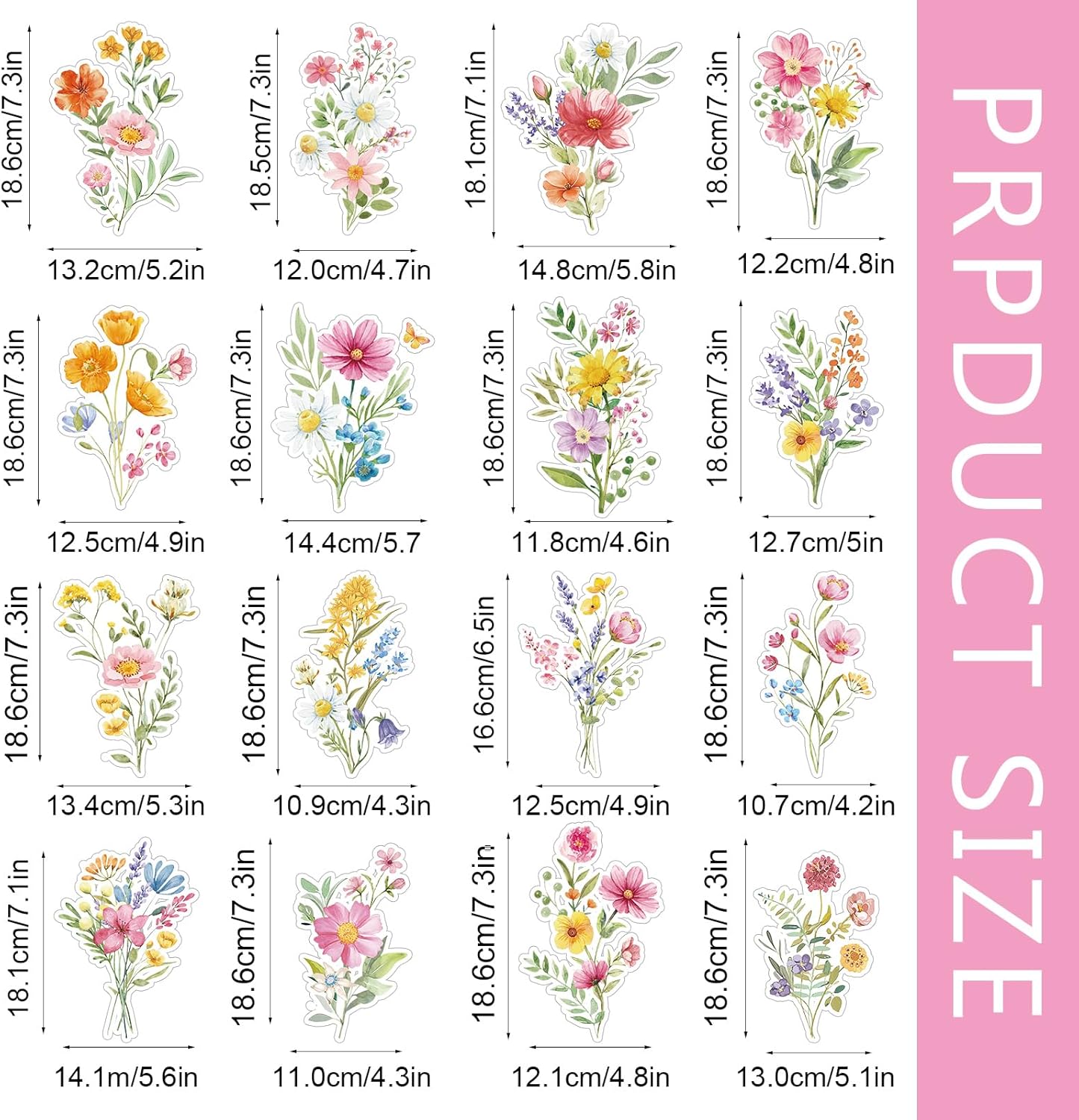 36 Pcs Wildflower Hanging Swirl Decorations Flower Birthday Decorations Floral Swils for Women Spring Party Wedding Baby Shower Supplies