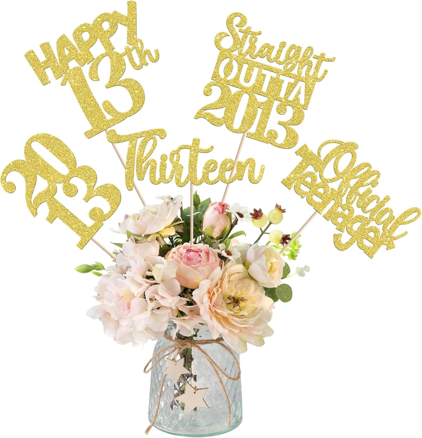 15 PCS 50th Birthday Centerpiece Sticks Fifty Happy 50th Straight Outta 1976 Table Flower Centerpieces Sticks Cheers to 50 Floral Decorations for 50th Birthday Party Centerpieces Supplies Black