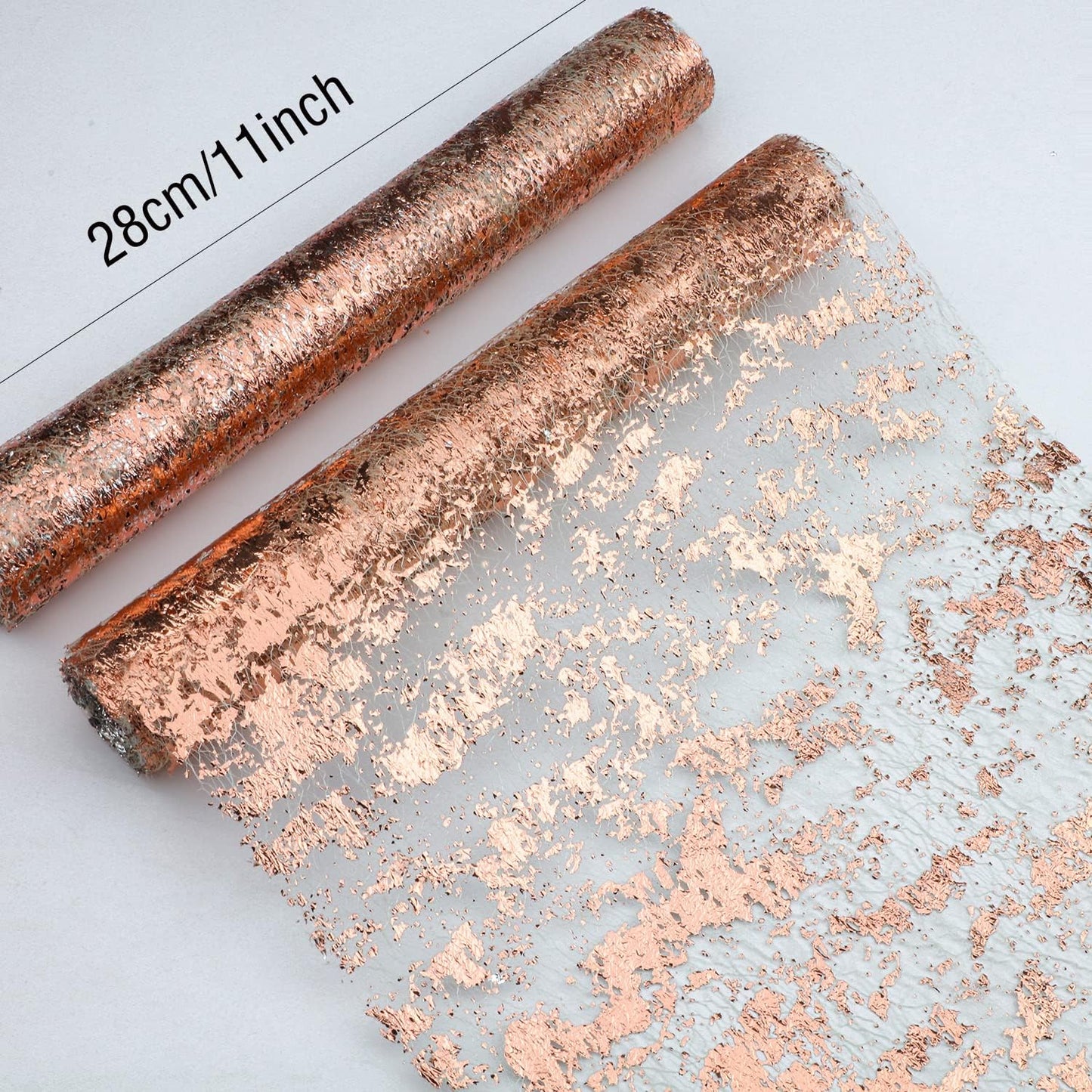 Snowkingdom 2 Pieces Gold Table Runner, Sequin Glitter Foil Metallic Thin Mesh Runner Roll 11"x108", Gold Table Decorations for Event Party, Wedding, Birthday Party, Christmas