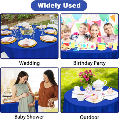 Kopokita 2PCS Black Plastic Tablecloths 54 x 108 Inch, Disposable Table Cloths Rectangle Party Table Covers