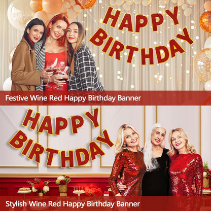 Happy Birthday Banner - 9ft Pre-Strung Happy Birthday Sign for Women, Men, Girls, Boys - No DIY Birthday Decorations & Party Supplies(Macaron)