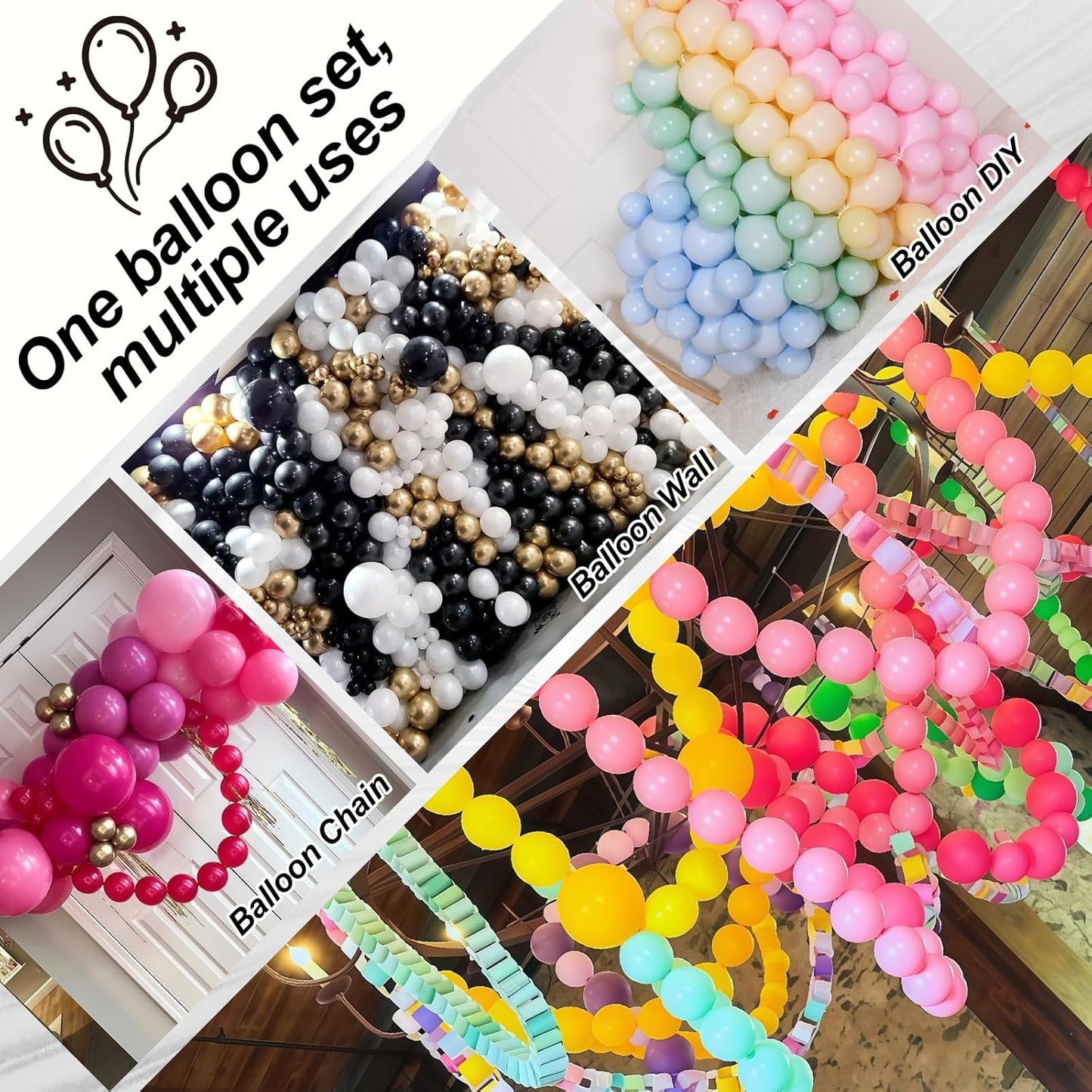 Gold Quick Link Balloons, 60PCS Linking for Balloon Wall Arch Chains, 6inch Linkable for Wedding Birthday Baby Shower Engagement Graduation Party Decorations