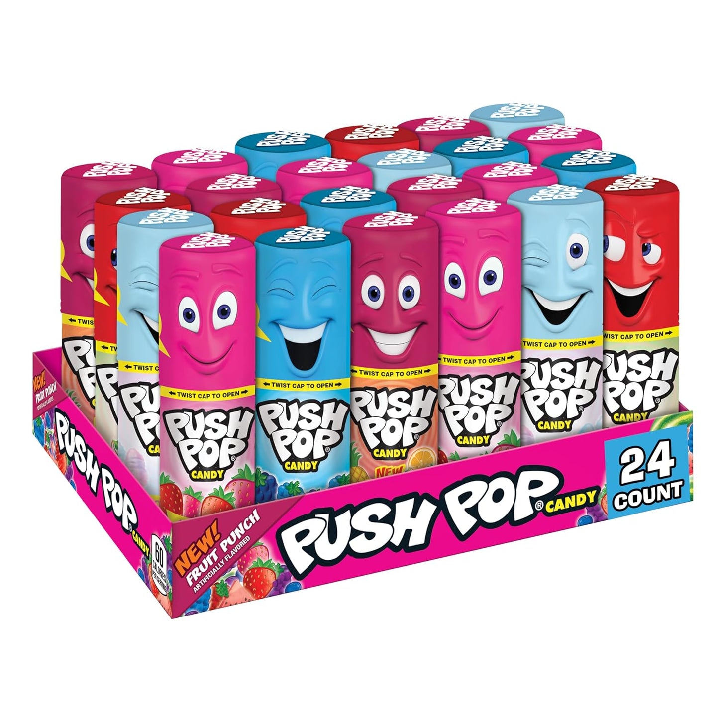 Push Pop Lollipops, Hard Candy Variety Pack, 10 Count Lollipops Individually Wrapped in Fruity Flavors, Full Size, Fun Candy For Pinatas, Birthdays, Party Favors & Gifts for Kids