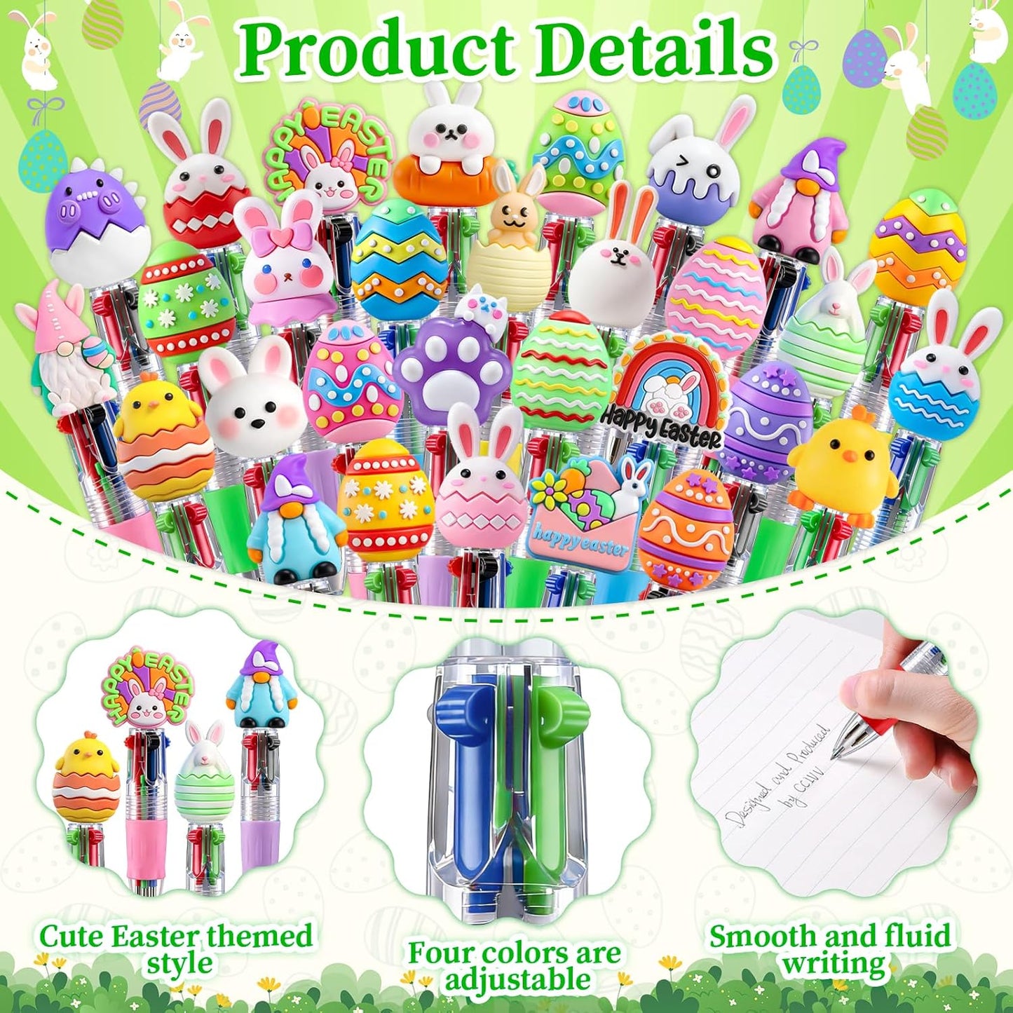 CZWZ 20Pcs Mini Multicolor Pens in One 4-in-1 Cute Pens Bulk for Kids, Fun Kawaii Ballpoint Pens for Birthdays and Children's Party Favors Gifts Teacher School Supplies