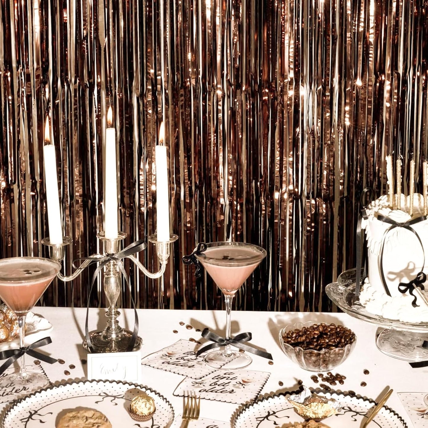 PartyWoo Silver Streamers 3pcs Tinsel Backdrop 8.2FT Metallic Tinsel Foil Fringe Streamer Curtains Party Photo Booth Backdrop for Graduation Baby Shower Bachelorette Wedding Disco Party Decorations