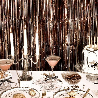 PartyWoo Silver Streamers 3pcs Tinsel Backdrop 8.2FT Metallic Tinsel Foil Fringe Streamer Curtains Party Photo Booth Backdrop for Graduation Baby Shower Bachelorette Wedding Disco Party Decorations