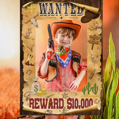 West Wanted Photo Booth Props Selfie Frames & 25 Pieces Western Photo Booth Props, Wild West Themed Party Decoration, West Cowboy Theme Party Supplies, Cowgirl Bachelorette Party