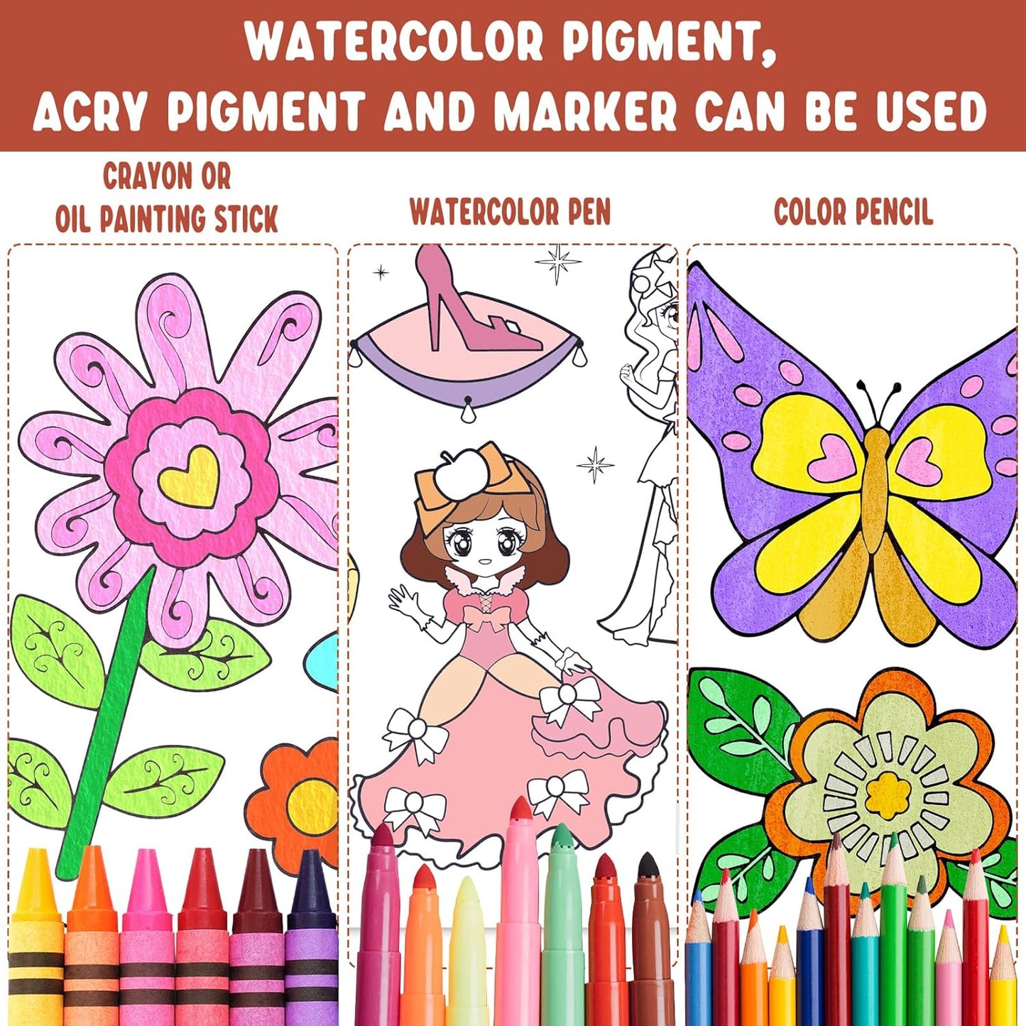 2PCS Children's Drawing Roll, Coloring Paper Roll for Kids Gift, 120 * 11.8 Inches DIY Painting Drawing Paper Roll, Sticky Drawing Paper Roll, Early Educational Toys for Kids (Animal World)