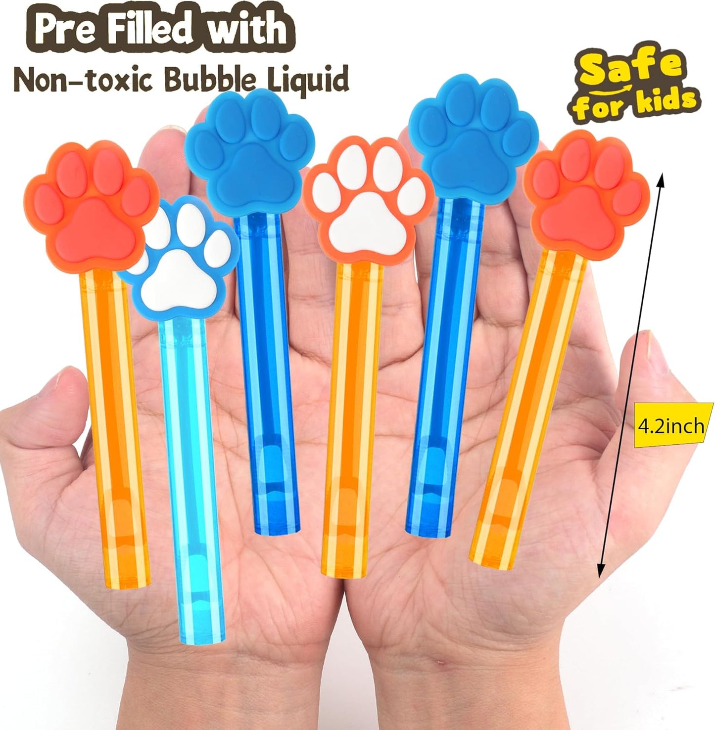 24PCS Animal Bubble Wands for Wild One Birthday Baby Shower Decorations Safari Jungle Theme Party Favors Supplies, Pinata Goodie Bags Filler, Classroom Prizes, Valentines Gifts, Easter Stuffers