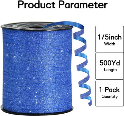 BEISHIDA 500 Yards Red Ribbon Crimped Curling, Balloon String Shiny Metallic Roll for Gift Wrapping Ribbon for Birthday Valentines Day Wedding Mother's Day Party Decorations