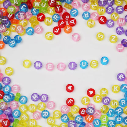 Melius 1450Pcs Acrylic Glow Letter Beads, Alphabetical Glowing in The Dark Beads in 28 Grid Box for Jewelry Making, DIY Bracelets, Necklaces, Key Chains (Glowing, 4x7mm)