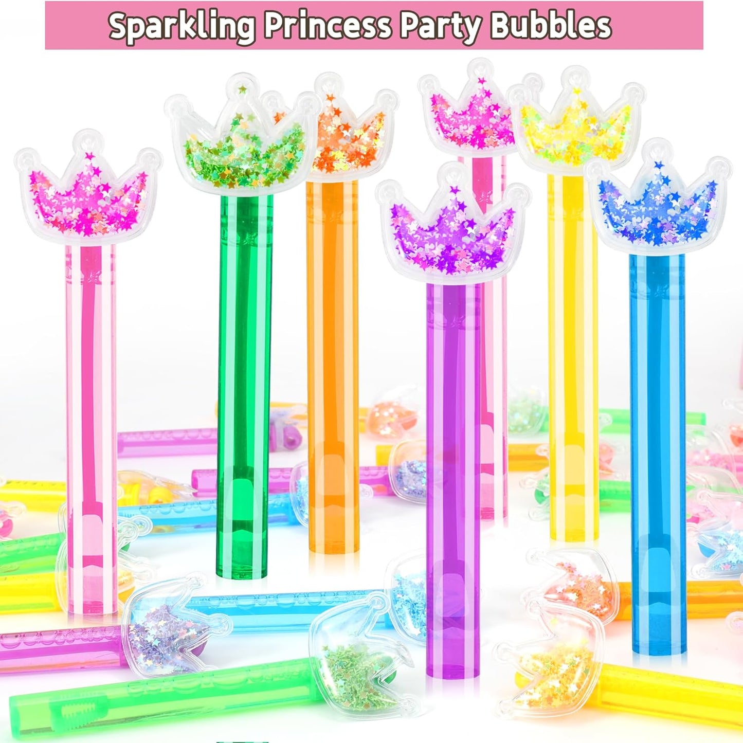24PCS Animal Bubble Wands for Wild One Birthday Baby Shower Decorations Safari Jungle Theme Party Favors Supplies, Pinata Goodie Bags Filler, Classroom Prizes, Valentines Gifts, Easter Stuffers