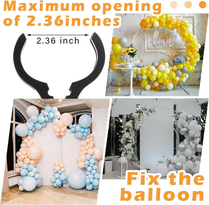 LemonRoad 10 Pack Large Balloon Arch Clips Plastic Transparent Backdrop Spring Clamps 3.5 Inch Heavy Duty Clip for Balloon Arch Kit Birthday Decoration Crafts Woodworking Photography Studios (Clear)