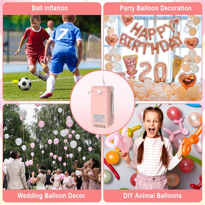 Ball Pump Balloon Pumps Electric, Balloon Pump Portable Long Animal Balloon Pump, Electric Blower Machine Inflator Basketball Pump 260 Balloon Pump for Party/Wedding/Birthday Decorations