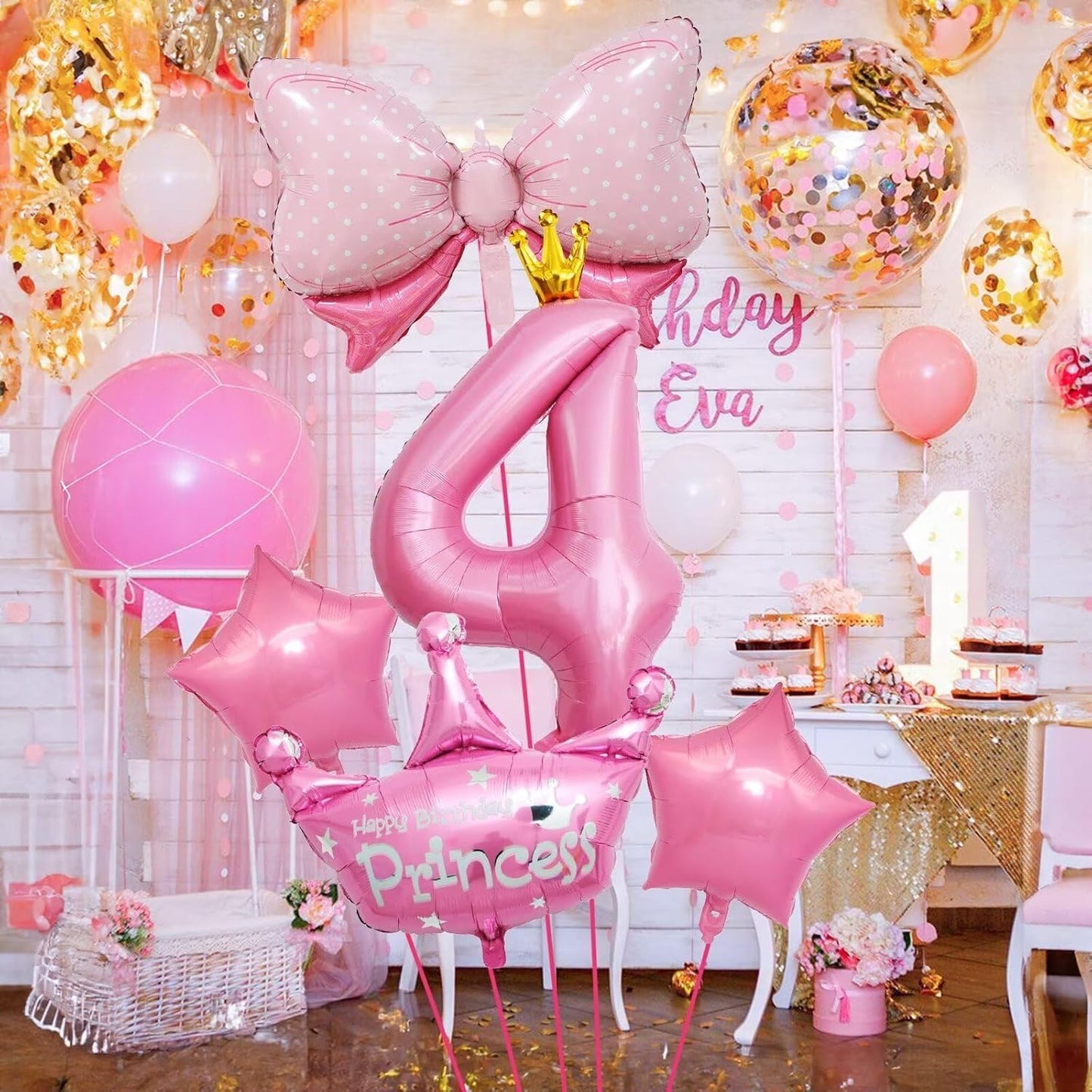 Dinosaur 5th Birthday Decorations, Dinosaur Birthday Party Decorations with Giant Inflatable Dinosaur Balloons 40 Inch Helium Foil Mylar Number 5 Balloons for Dinosaur Theme Birthday Party Decorations