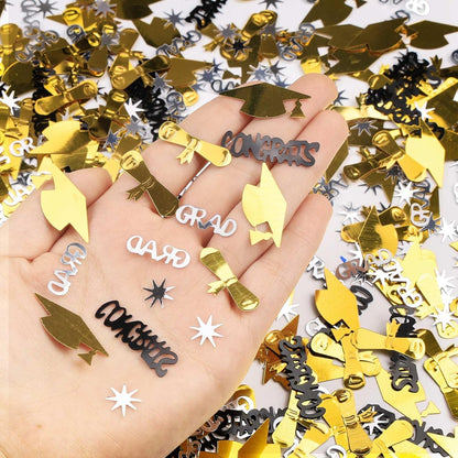 Silver and Blue Graduation Confetti 2026, 1000 Pcs Class of 2026 Table Centerpiece Grad Confetti for 2026 Graduation Party Decorations Supplies