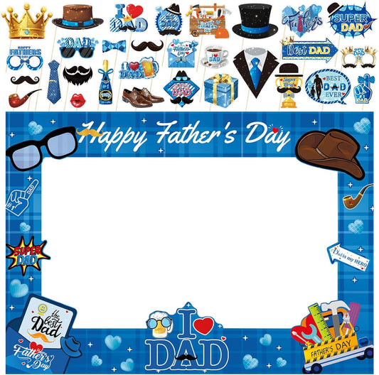 31 Pack Mother’s Day Photo Booth Props, Best Mom Photo Booth Frame Mother’s Day Selfie Props for Mother Day Party Supplies