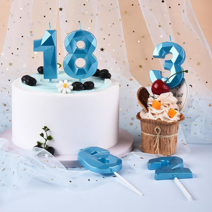 PHD CAKE 2.76 Inch Crystal Black 9 Number Birthday Candles, Black Number Candles, Cake Number Candles, Party Celebration