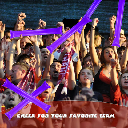 Civaner 48 Pcs Thunder Stick Team Spirit Boom Stick Cheering Accessories Cheerleading Spirit Noise Maker Plastic Clapper Inflatable Noise Maker Sports Supply(Orange)