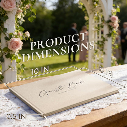 Vienrose Wedding Guest Book Journal, Wedding Registry Must Haves Things with 80 Blank Pages, Linen Photo Guestbook to Sign at Reception Party, Create Your Customizable Memory Album, Dusty Sage Green