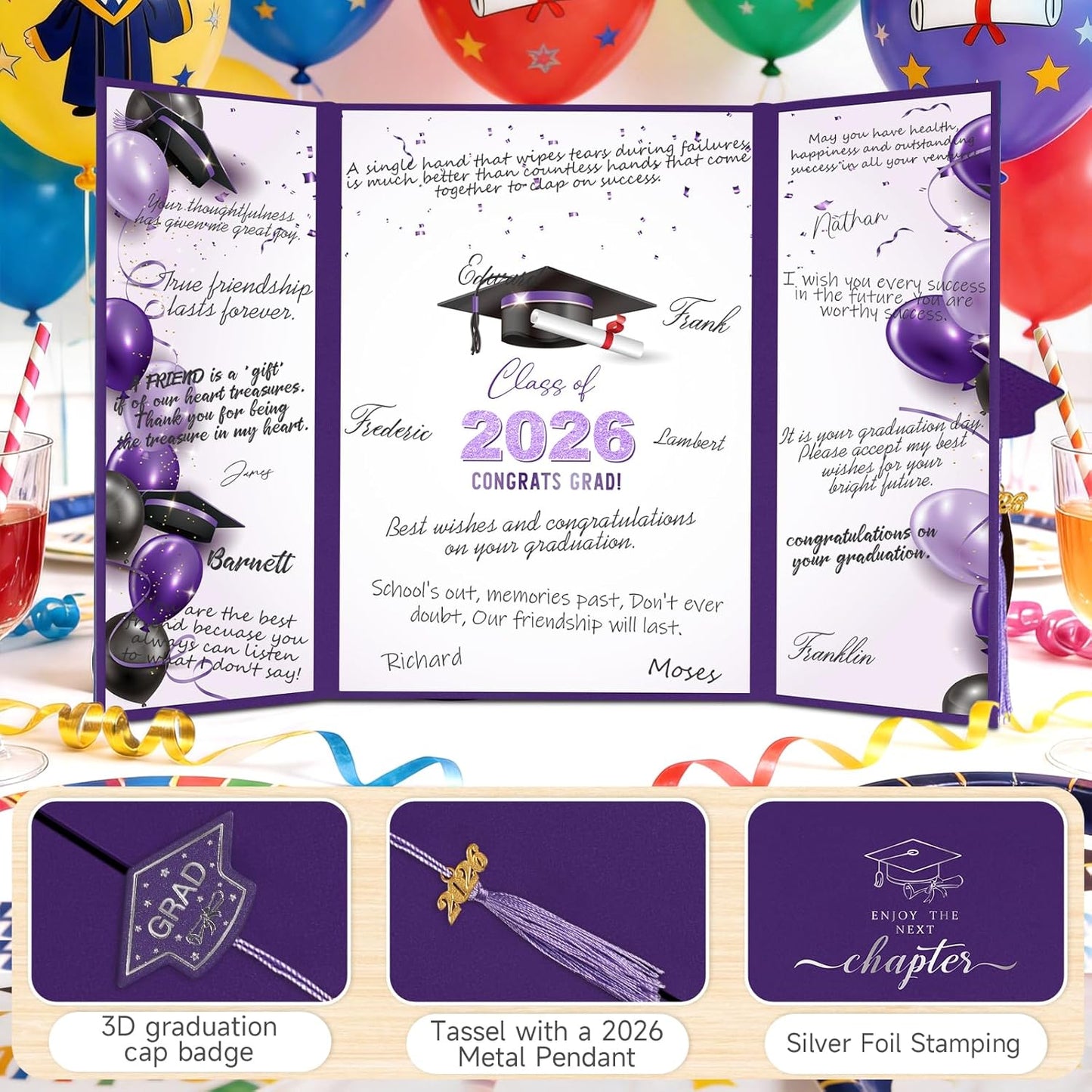 kockuu 2026 Graduation Guest Book Signature Board, Pink Class of 2026 Graduation Sign in Book to Sign Decor for Grad Party High School College Grad Gifts