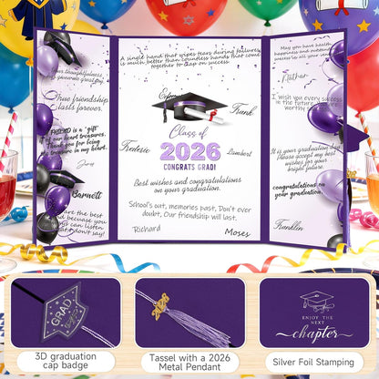 kockuu 2026 Graduation Guest Book Signature Board, Pink Class of 2026 Graduation Sign in Book to Sign Decor for Grad Party High School College Grad Gifts