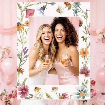 Bucherry 32 x 24 Inches Wedding Photo Booth Props Picture Frame DIY PVC Cutouts Photo Booth Prop Selfie for Bridal Shower Birthday Baby Shower Graduation Party Supplies Favor